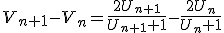 V_{n+1}-V_n=\frac{2U_{n+1}}{U_{n+1}+1}-\frac{2U_n}{U_n+1}
